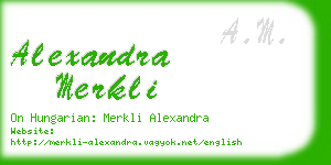 alexandra merkli business card